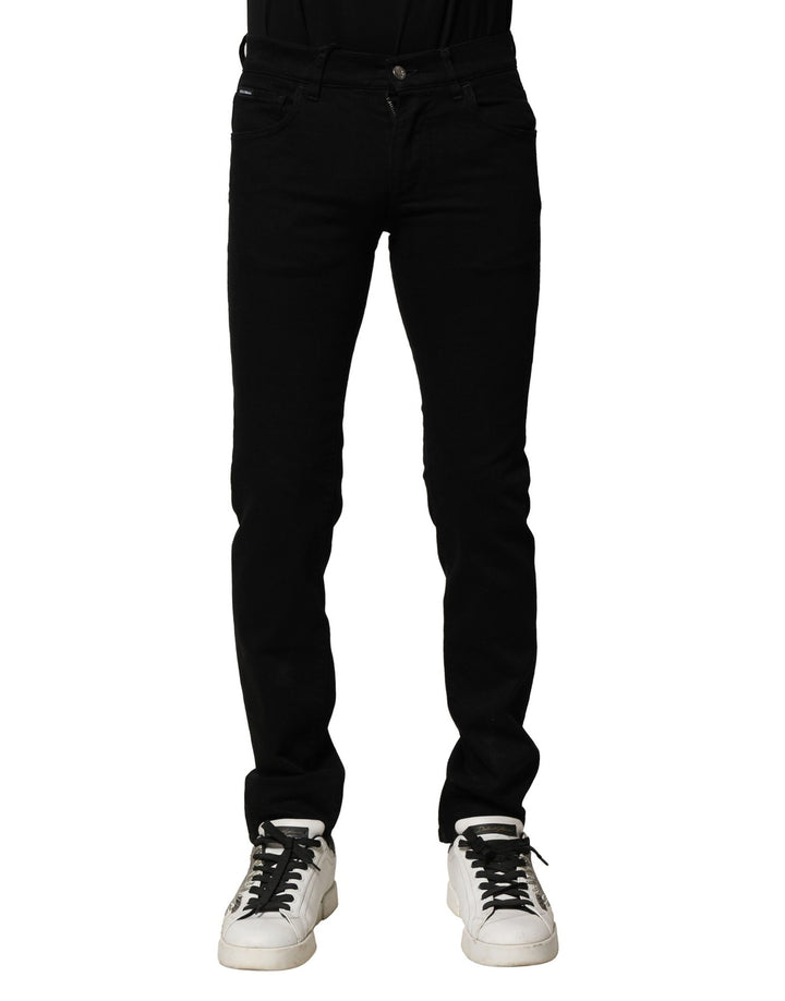 Dolce &amp; Gabbana Sample Sale Dolce &amp; Gabbana Black Cotton Stretch Skinny Men Denim Jeans - | Designer outlet