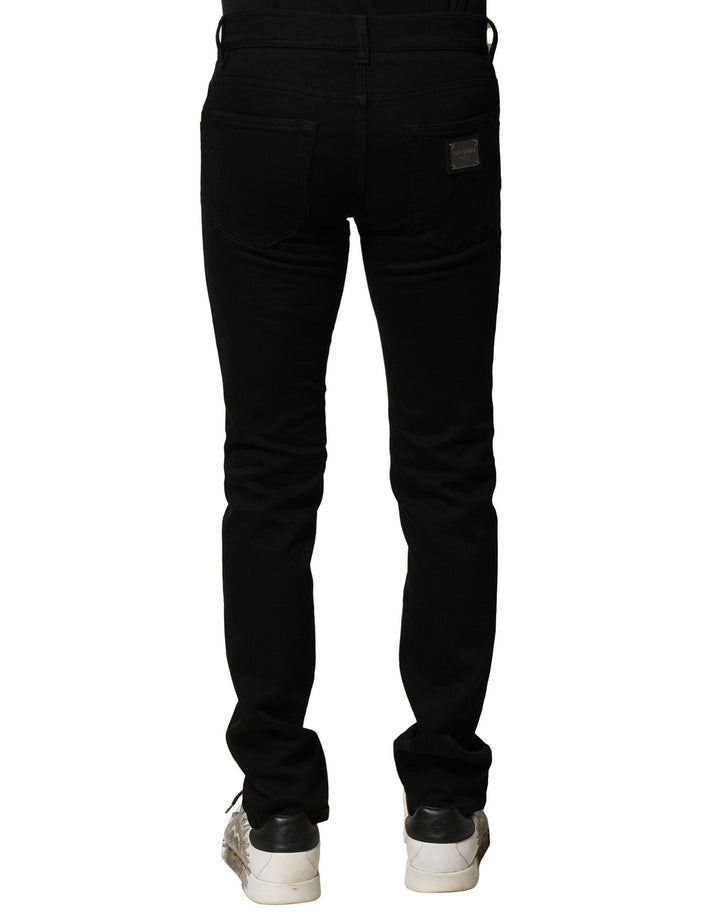 Dolce &amp; Gabbana Sample Sale Dolce &amp; Gabbana Black Cotton Stretch Skinny Men Denim Jeans - | Designer outlet