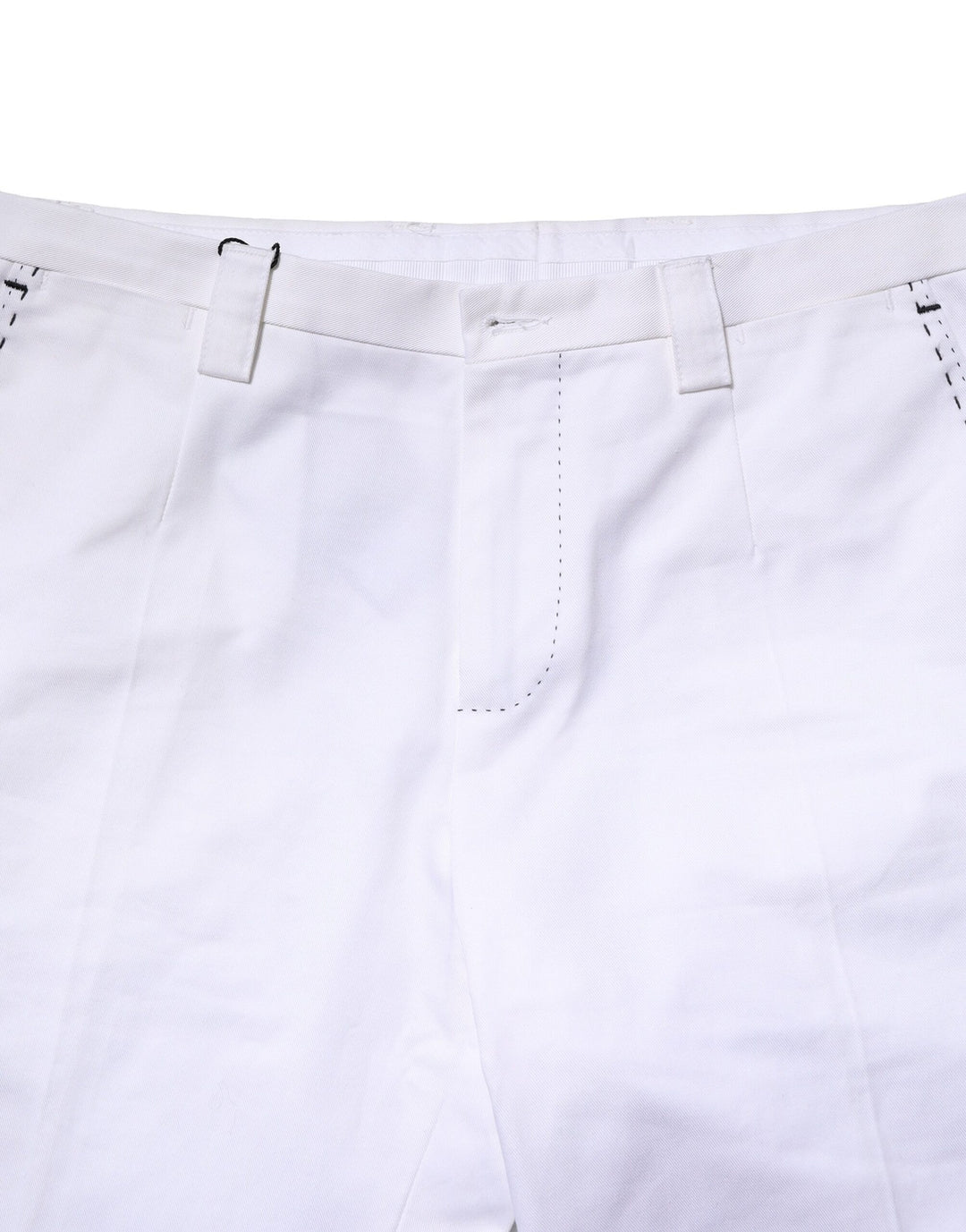 Dolce &amp; Gabbana Sample Sale Dolce &amp; Gabbana White Cotton Straight Logo Men Pants - | Designer outlet