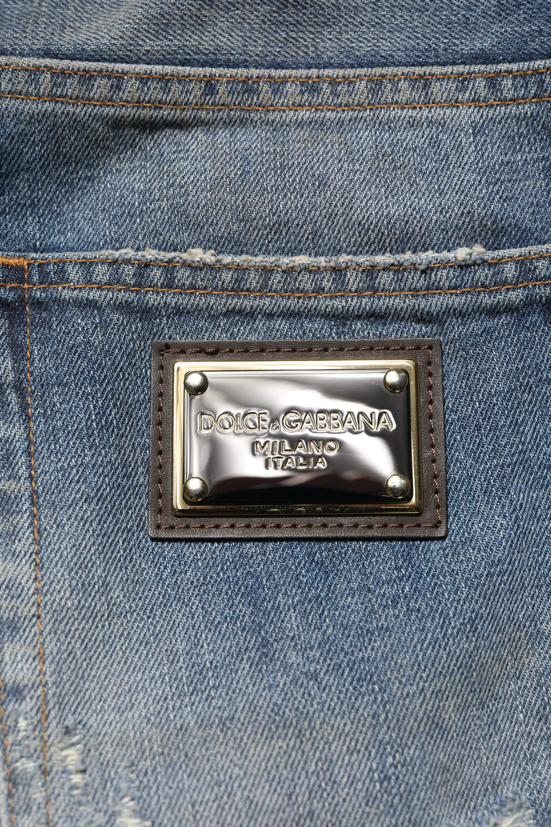 Dolce &amp; Gabbana Sample Sale Dolce &amp; Gabbana Blue Cotton Tattered Men Denim Jeans - | Designer outlet