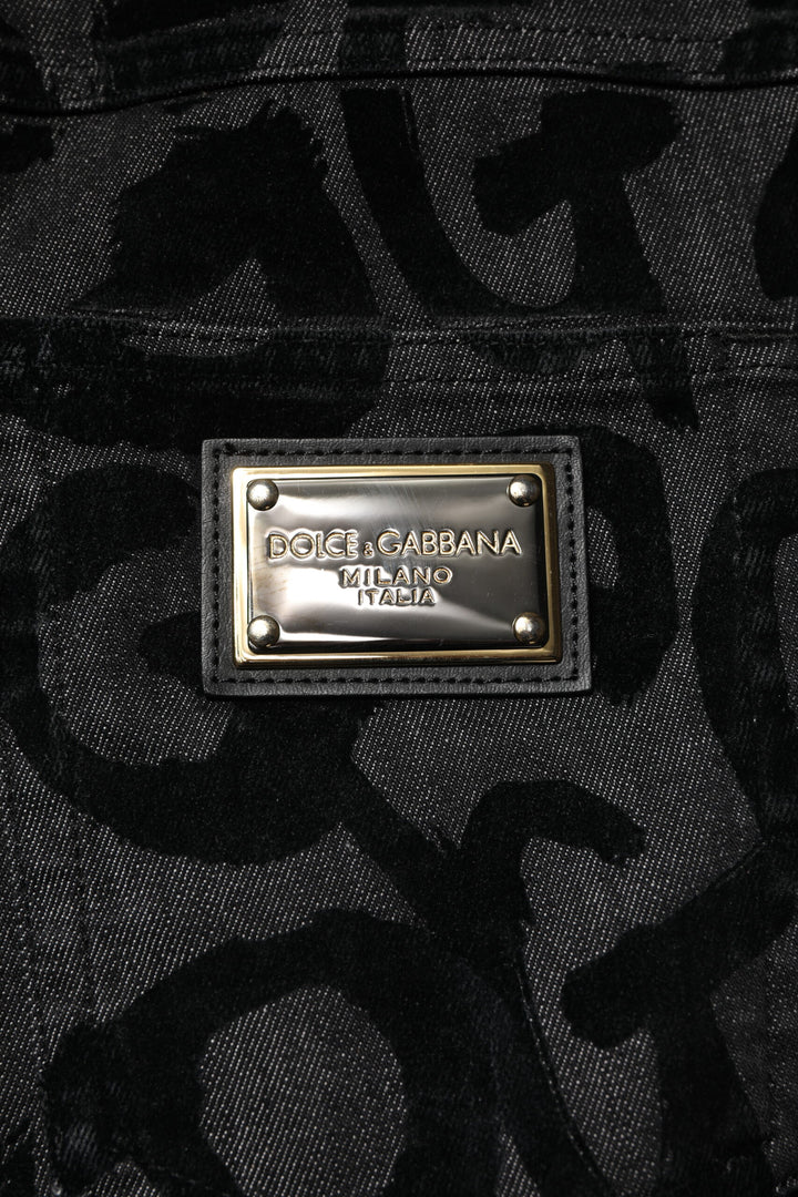 Dolce &amp; Gabbana Sample Sale Dolce &amp; Gabbana Gray Cotton DG Logo Straight Men Denim Jeans - | Designer outlet