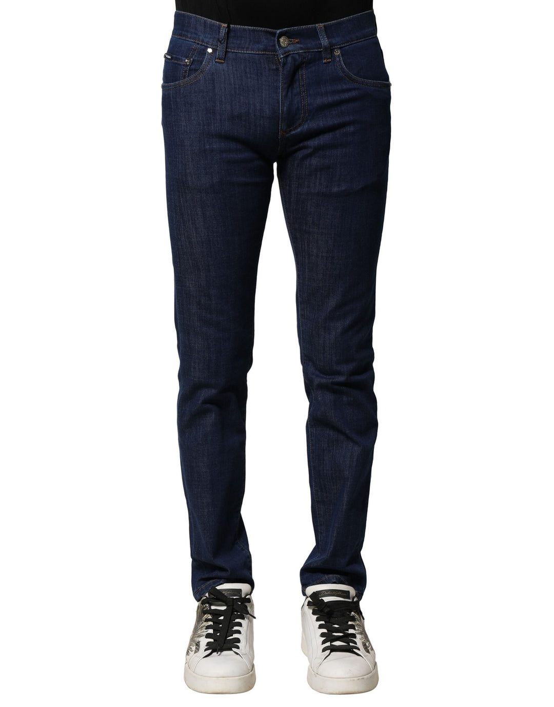 Dolce &amp; Gabbana Sample Sale Dolce &amp; Gabbana Blue Cotton Stretch Skinny Men Denim Jeans - | Designer outlet