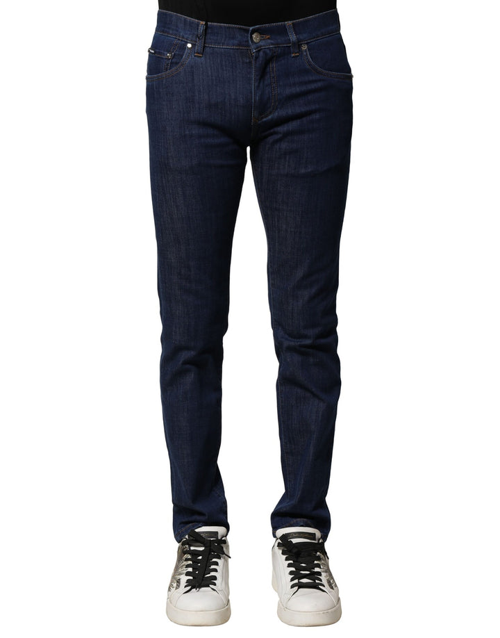 Dolce &amp; Gabbana Sample Sale Dolce &amp; Gabbana Blue Cotton Stretch Skinny Men Denim Jeans - | Designer outlet