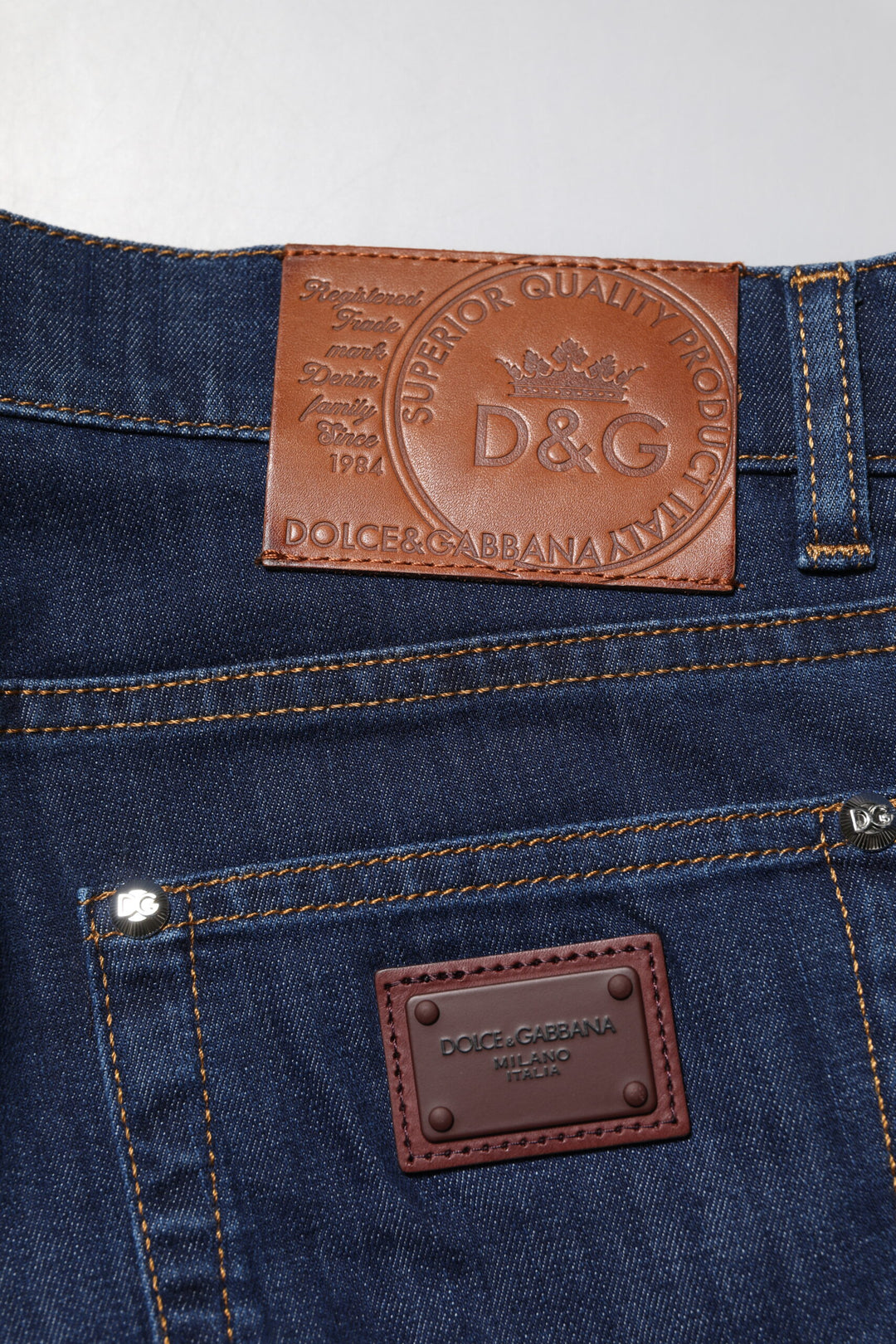 Dolce &amp; Gabbana Sample Sale Dolce &amp; Gabbana Blue Cotton Stretch Skinny Men Denim Jeans - | Designer outlet