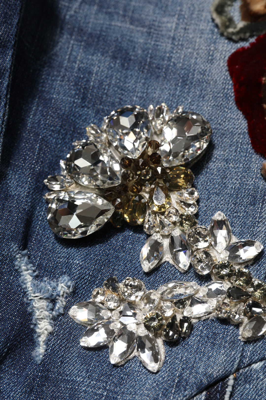 Dolce &amp; Gabbana Sample Sale Dolce &amp; Gabbana Blue Cotton Rhinestone Embellish Denim Jeans - | Designer outlet