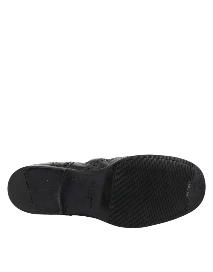 Dolce &amp; Gabbana Sample Sale Dolce &amp; Gabbana Black Leather Ankle Boots Slip On Shoes - | Designer outlet