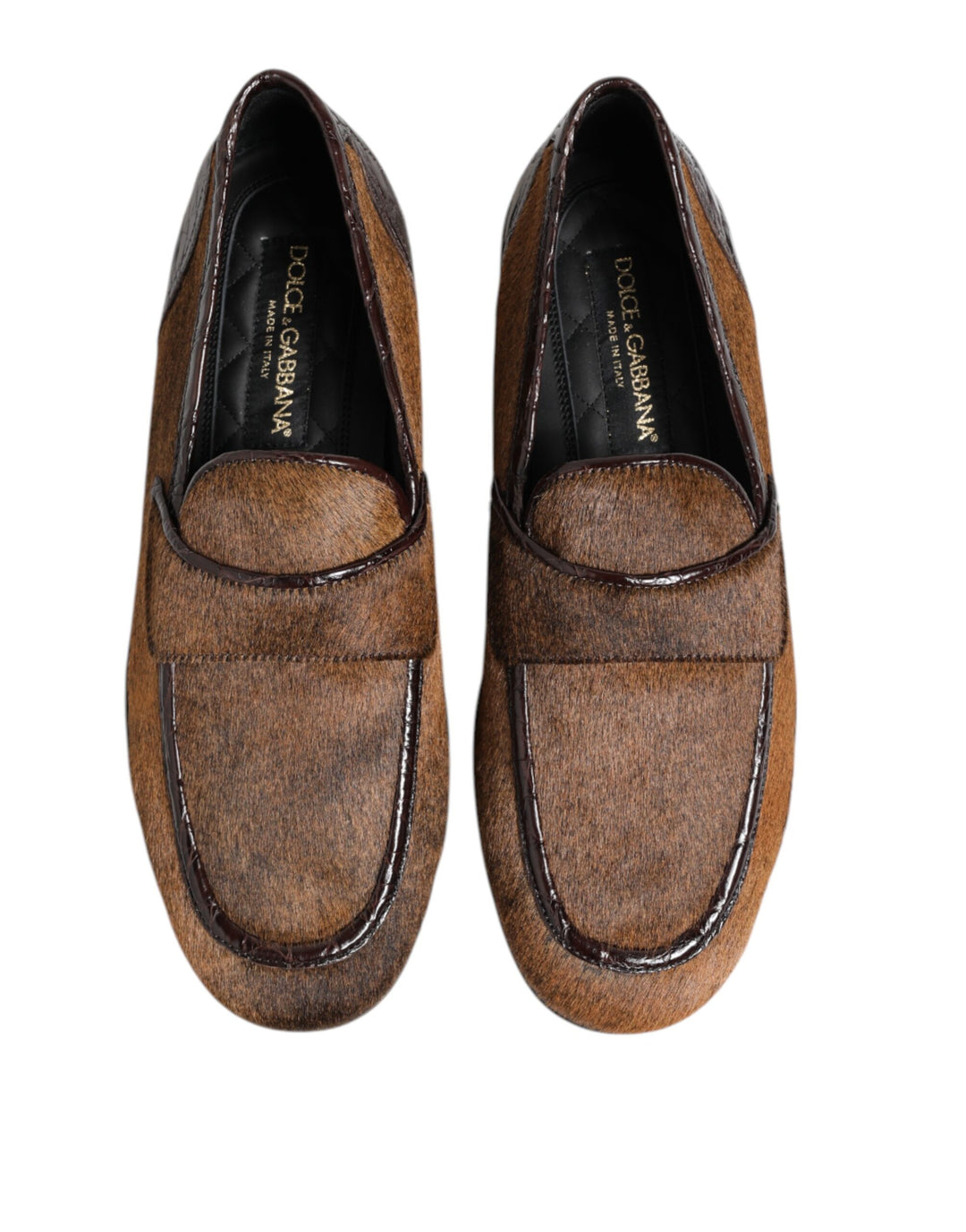 Dolce &amp; Gabbana Sample Sale Dolce &amp; Gabbana Brown Loafers Leather Slip On Men Dress Shoes - | Designer outlet