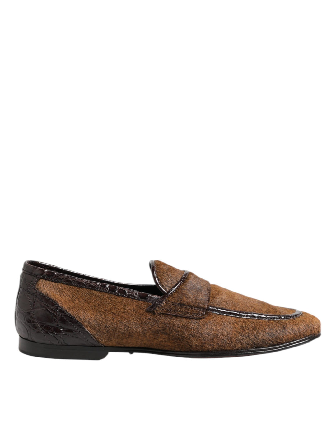 Dolce And Gabbana Brown Leather Loafers 9164 | Designer Fashion Outlet