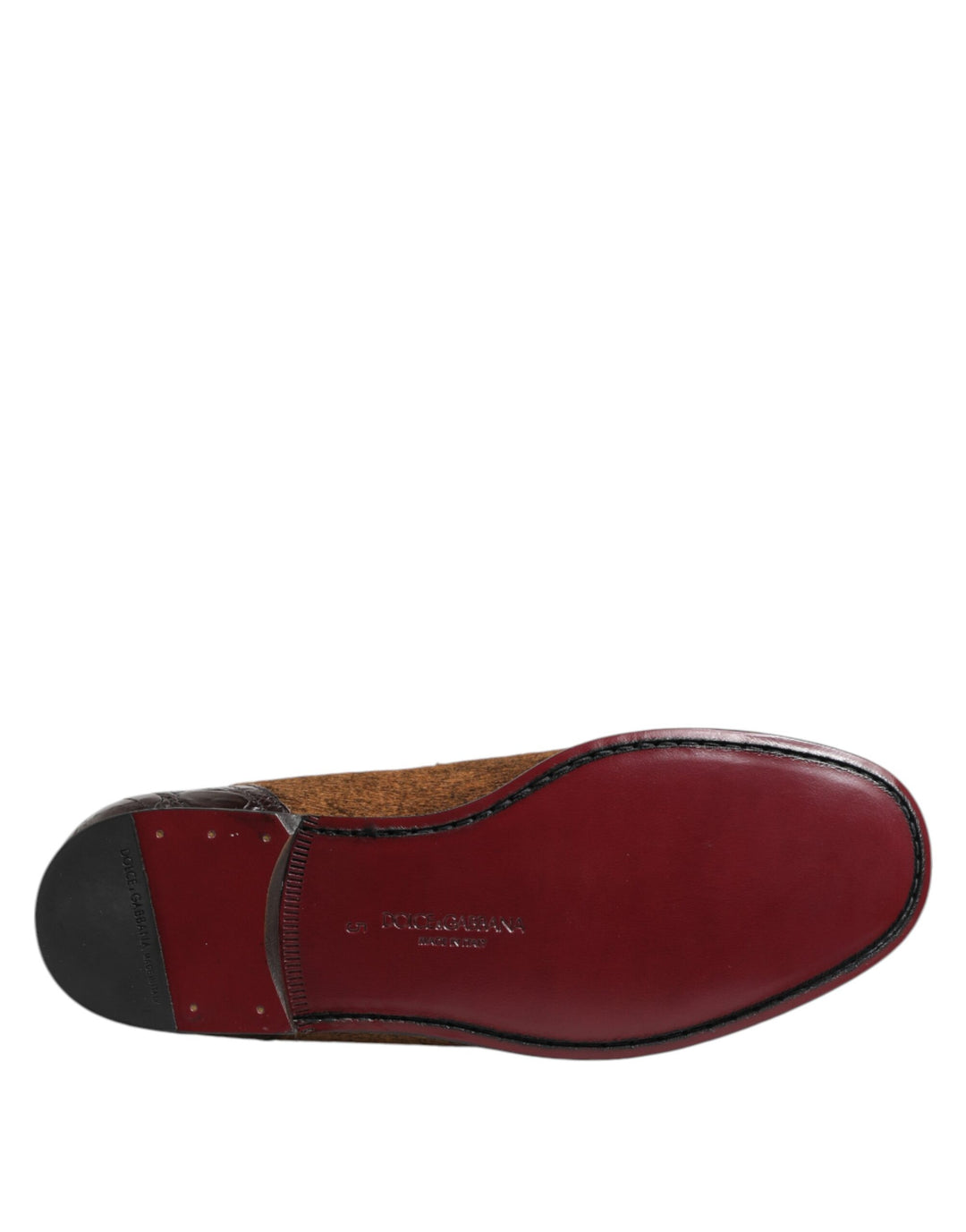 Dolce &amp; Gabbana Sample Sale Dolce &amp; Gabbana Brown Loafers Leather Slip On Men Dress Shoes - | Designer outlet