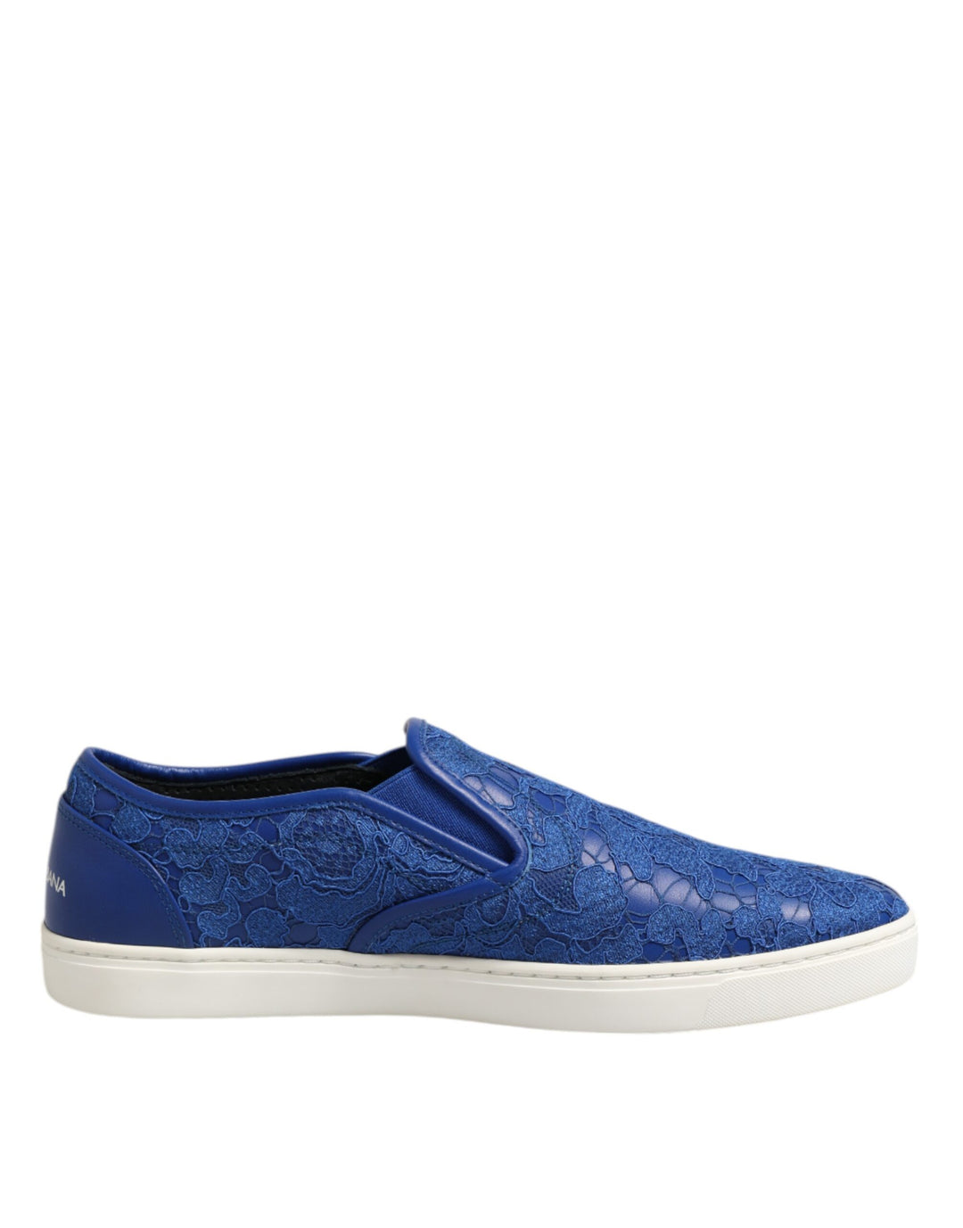 Dolce &amp; Gabbana Blue Leather Lace Slip On Sneaker Shoes by Dolce &amp; Gabbana outlet now on sale