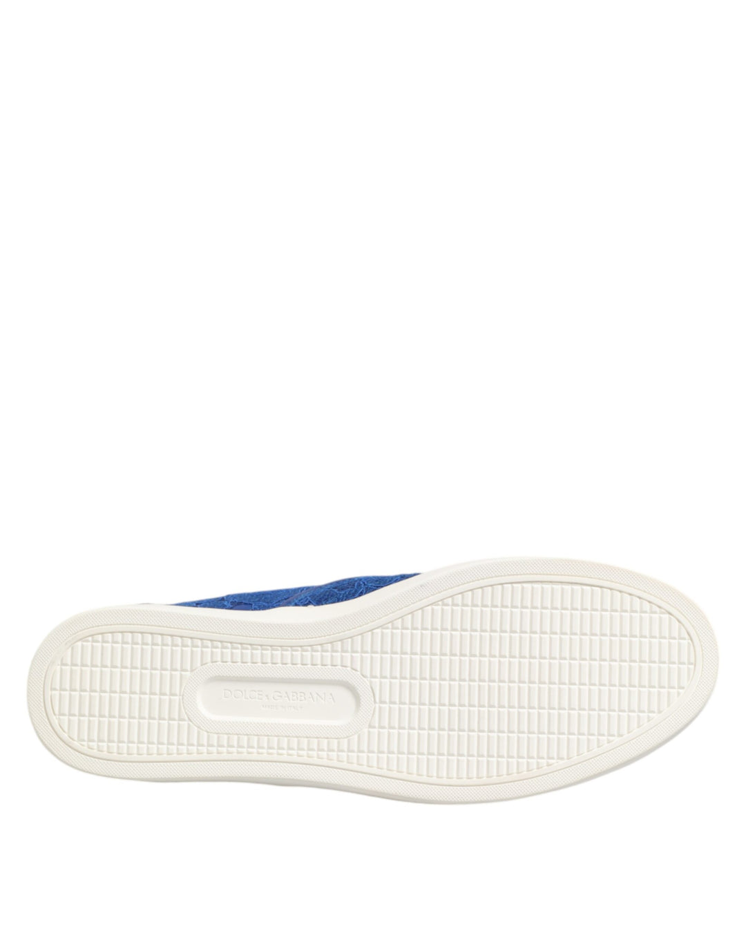 Dolce &amp; Gabbana Blue Leather Lace Slip On Sneaker Shoes by Dolce &amp; Gabbana outlet now on sale