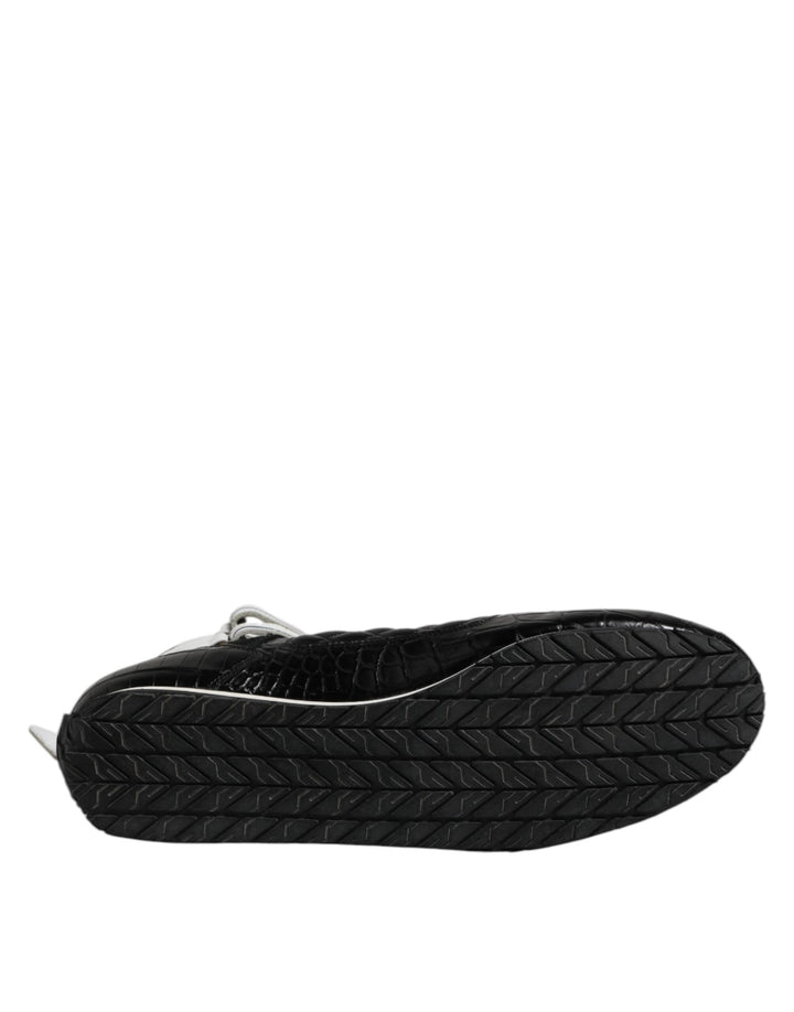 Dolce &amp; Gabbana Sample Sale Dolce &amp; Gabbana Black Quilted Leather Lace Up Sneakers Shoes - | Designer outlet