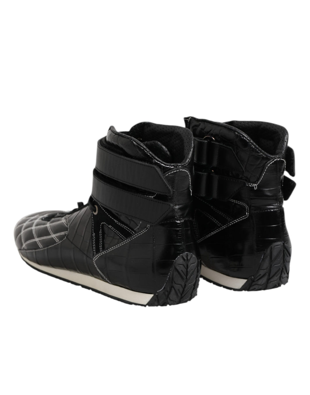 Dolce &amp; Gabbana Sample Sale Dolce &amp; Gabbana Black Quilted Leather Lace Up Sneakers Shoes - | Designer outlet