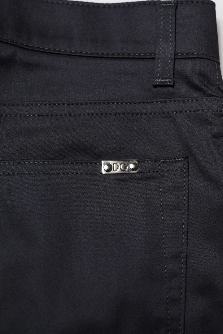Dolce &amp; Gabbana Black Cotton Skinny Mid Waist Pants by Dolce &amp; Gabbana outlet now on sale