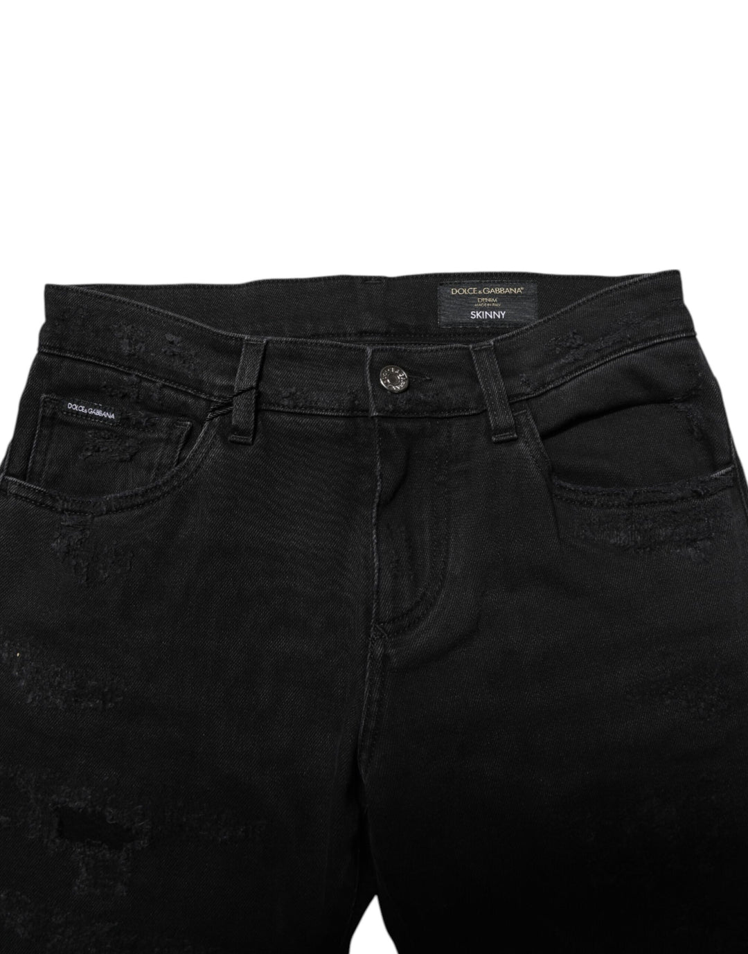 Dolce & Gabbana Black Cotton Skinny Men Denim Jeans by Dolce & Gabbana outlet now on sale