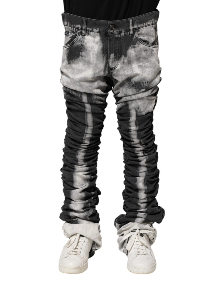 Dolce &amp; Gabbana Black Tie Dye Straight Denim Jeans by Dolce &amp; Gabbana outlet now on sale