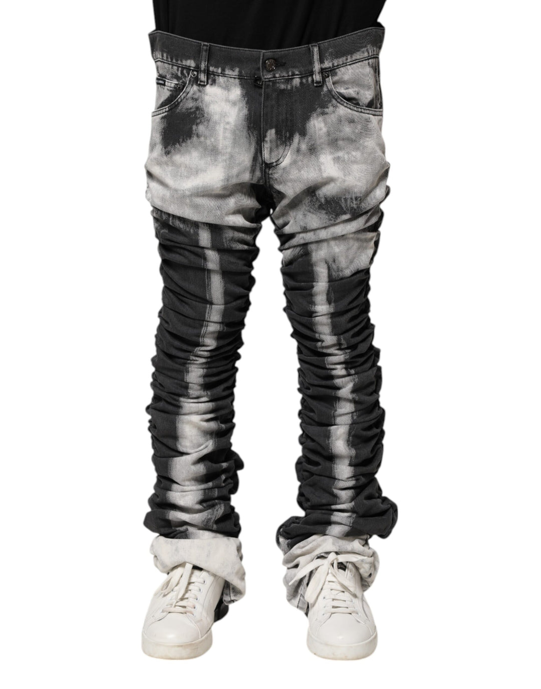 Dolce &amp; Gabbana Black Tie Dye Straight Denim Jeans by Dolce &amp; Gabbana outlet now on sale