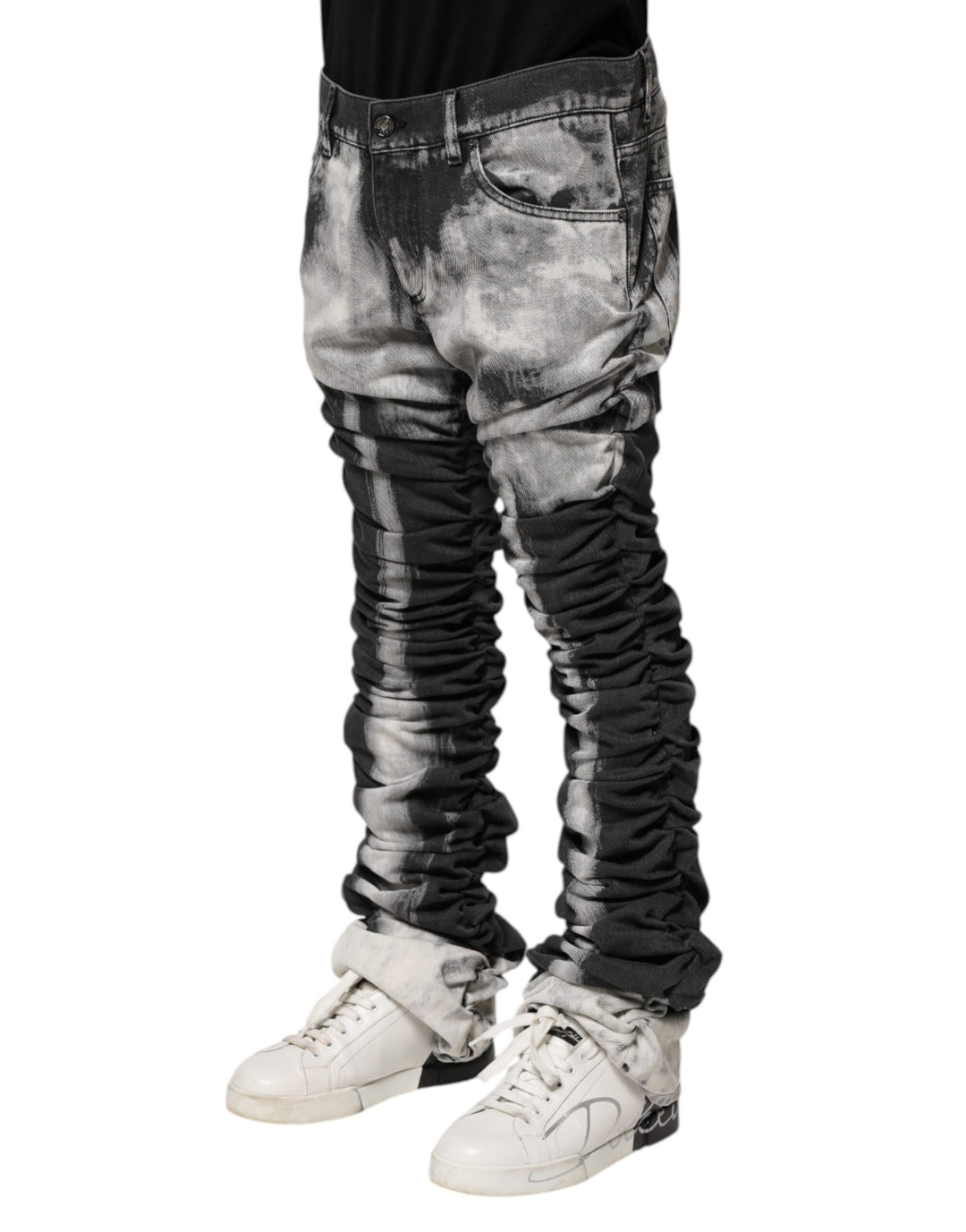 Dolce &amp; Gabbana Black Tie Dye Straight Denim Jeans by Dolce &amp; Gabbana outlet now on sale