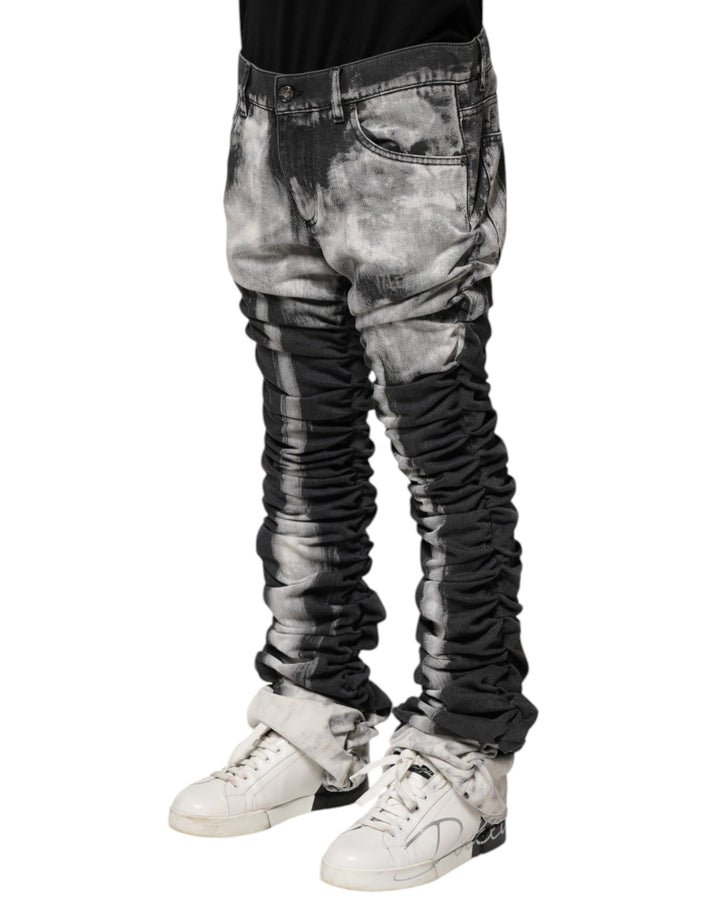 Dolce &amp; Gabbana Black Tie Dye Straight Denim Jeans by Dolce &amp; Gabbana outlet now on sale
