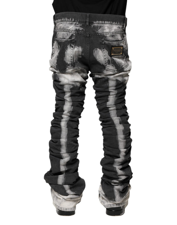 Dolce &amp; Gabbana Black Tie Dye Straight Denim Jeans by Dolce &amp; Gabbana outlet now on sale