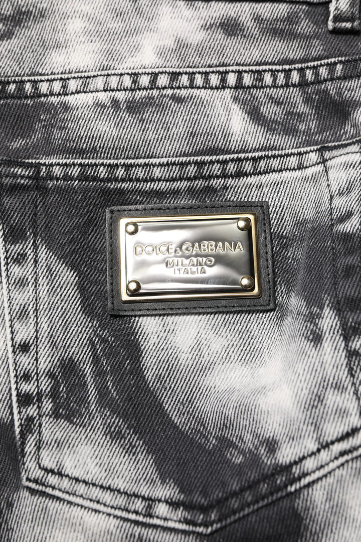 Dolce &amp; Gabbana Black Tie Dye Straight Denim Jeans by Dolce &amp; Gabbana outlet now on sale