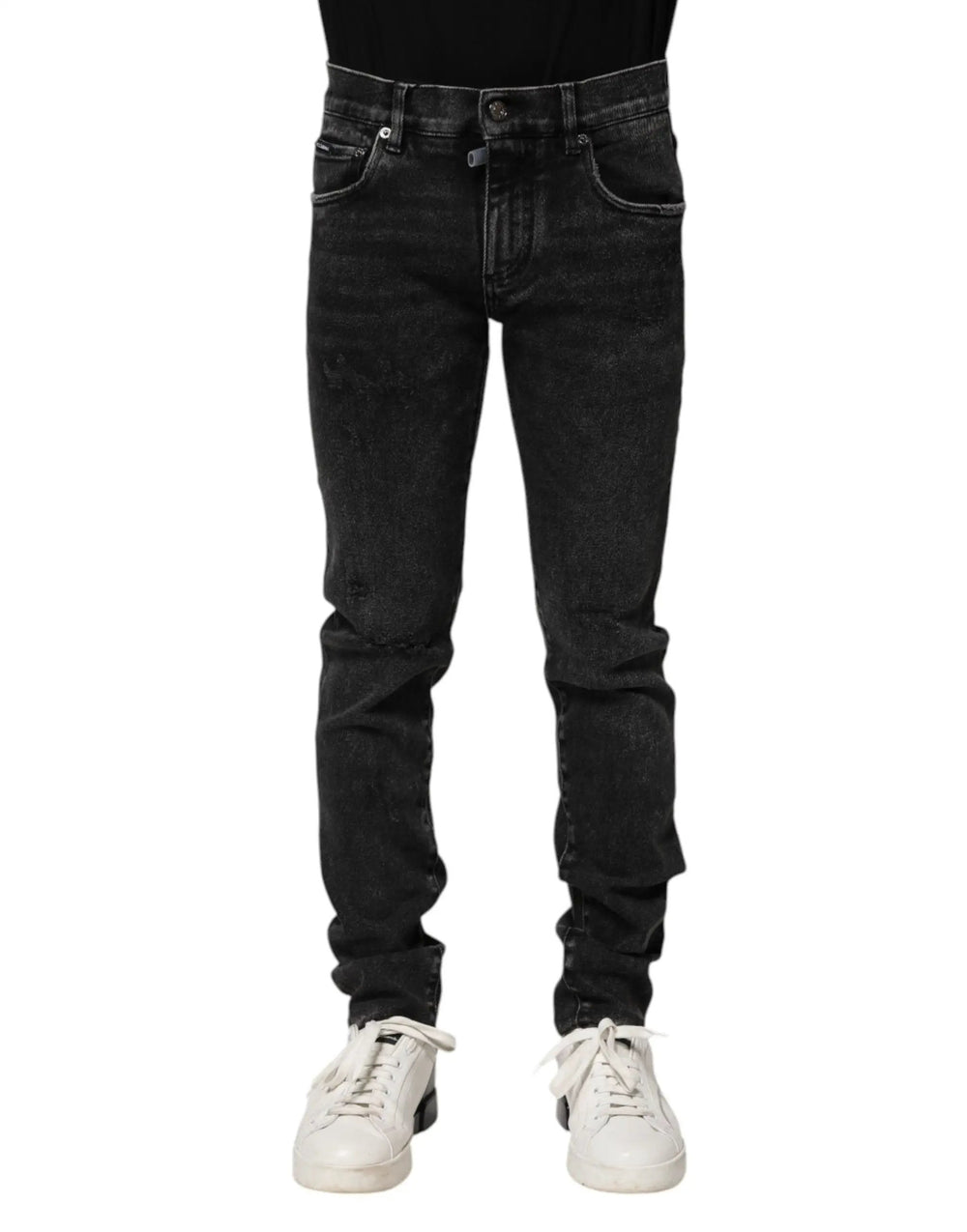 Dolce & Gabbana Sample Sale | Dolce & Gabbana Black Cotton Skinny Men Denim Jeans - | Designer outlet