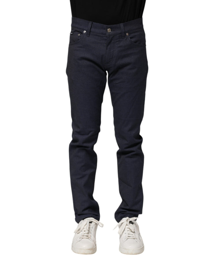 Dolce &amp; Gabbana Sample Sale Dolce &amp; Gabbana Dark Blue Cotton Skinny Denim Jeans - | Designer outlet