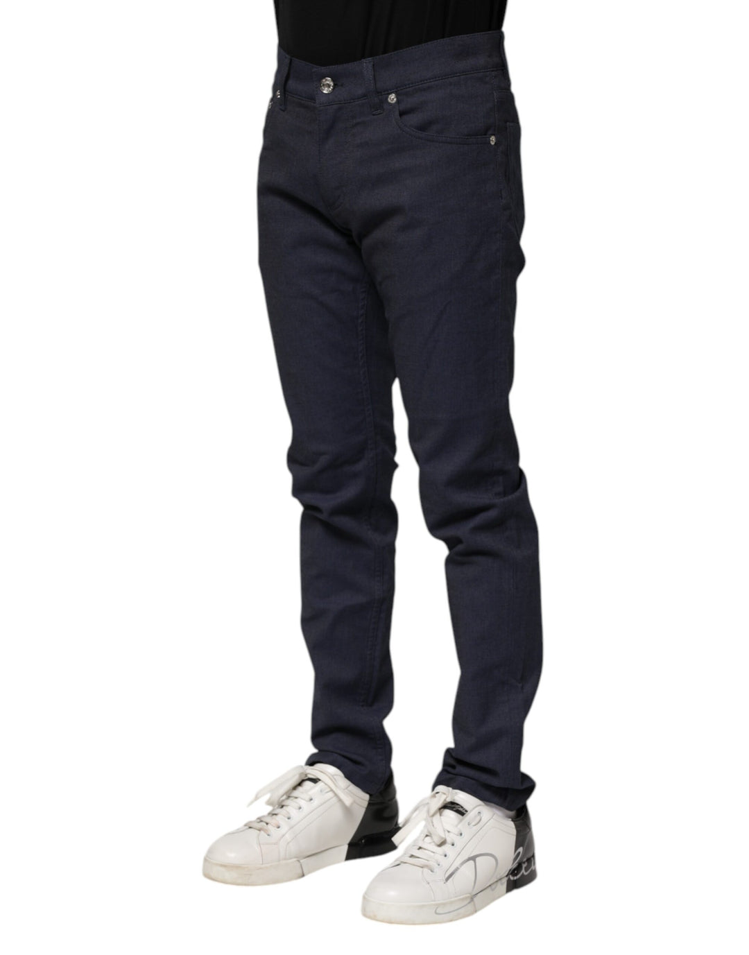 Dolce &amp; Gabbana Sample Sale Dolce &amp; Gabbana Dark Blue Cotton Skinny Denim Jeans - | Designer outlet