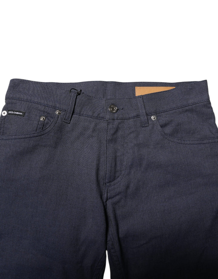 Dolce &amp; Gabbana Sample Sale Dolce &amp; Gabbana Dark Blue Cotton Skinny Denim Jeans - | Designer outlet