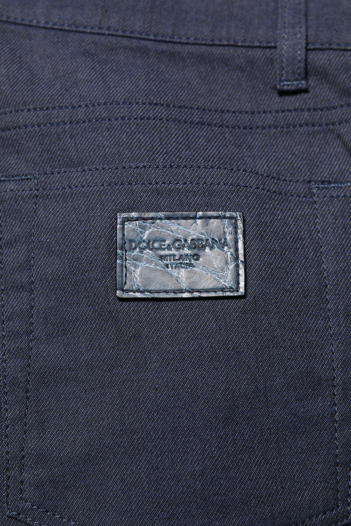 Dolce &amp; Gabbana Sample Sale Dolce &amp; Gabbana Dark Blue Cotton Skinny Denim Jeans - | Designer outlet