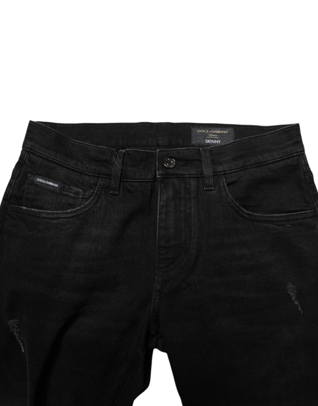 Dolce &amp; Gabbana Sample Sale Dolce &amp; Gabbana Black Cotton Skinny Men Denim Jeans - | Designer outlet