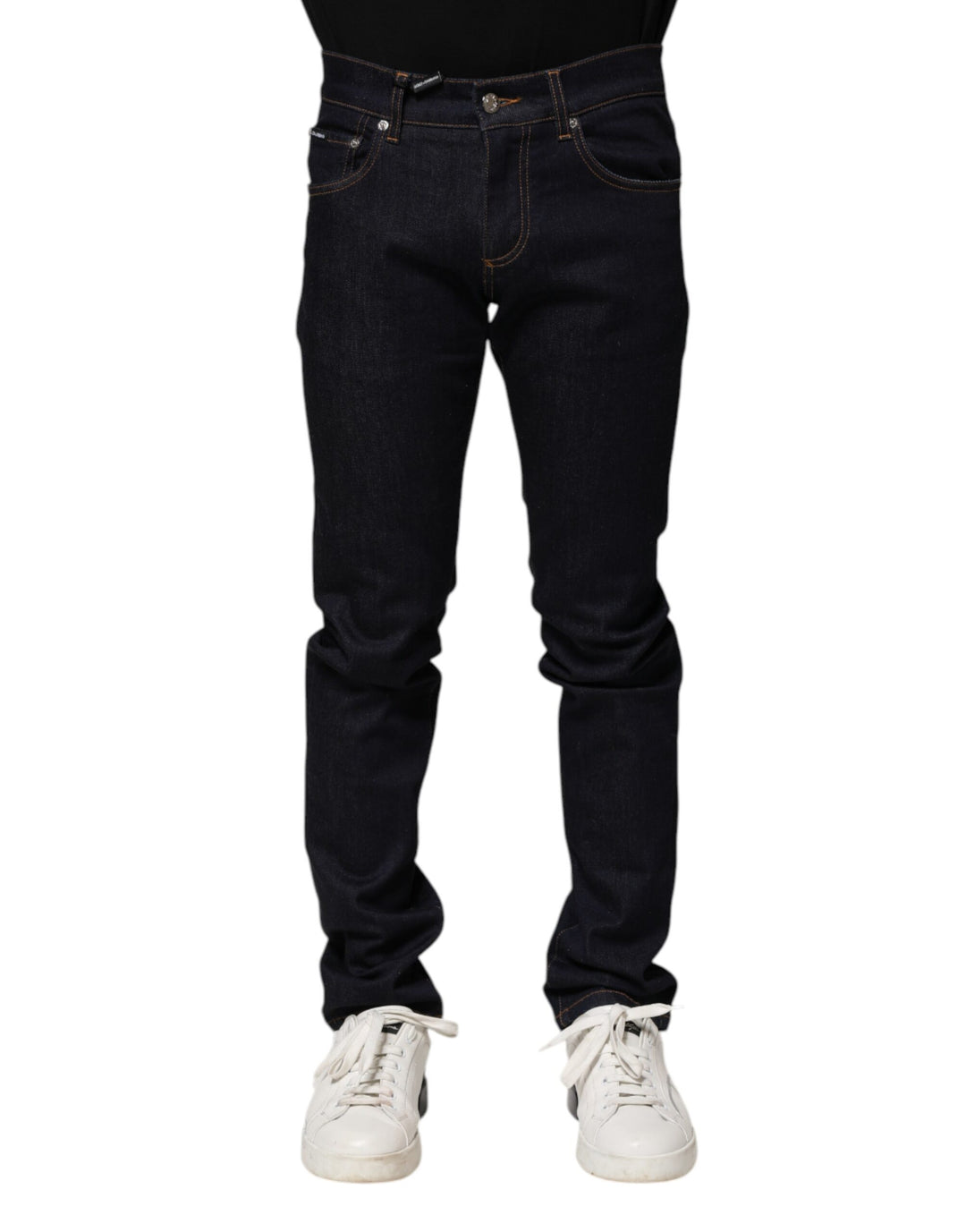 Dolce &amp; Gabbana Sample Sale Dolce &amp; Gabbana Black Cotton Skinny Men Denim Jeans - | Designer outlet
