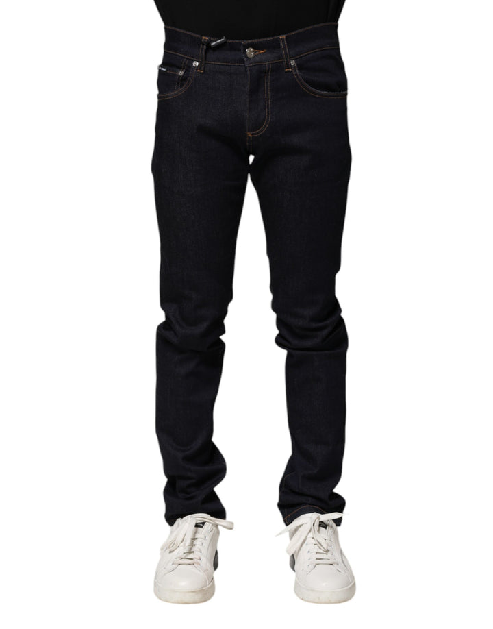 Dolce &amp; Gabbana Sample Sale Dolce &amp; Gabbana Black Cotton Skinny Men Denim Jeans - | Designer outlet