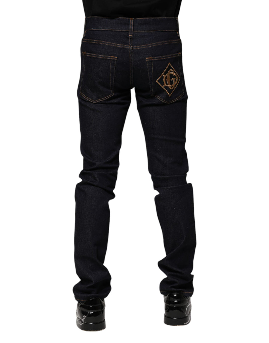 Dolce &amp; Gabbana Sample Sale Dolce &amp; Gabbana Black Cotton Skinny Men Denim Jeans - | Designer outlet
