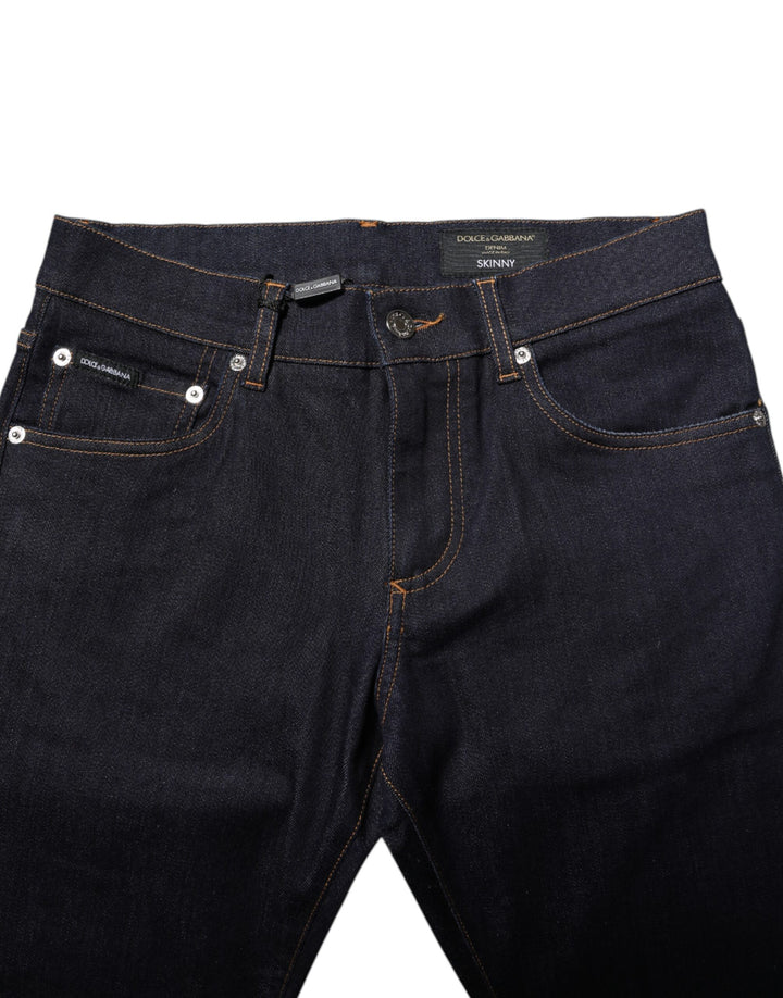 Dolce &amp; Gabbana Sample Sale Dolce &amp; Gabbana Black Cotton Skinny Men Denim Jeans - | Designer outlet