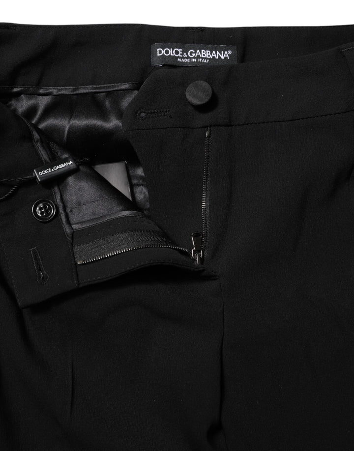Dolce &amp; Gabbana Sample Sale Dolce &amp; Gabbana Black Wool Mid Waisted Tapered Dress Pants - | Designer outlet