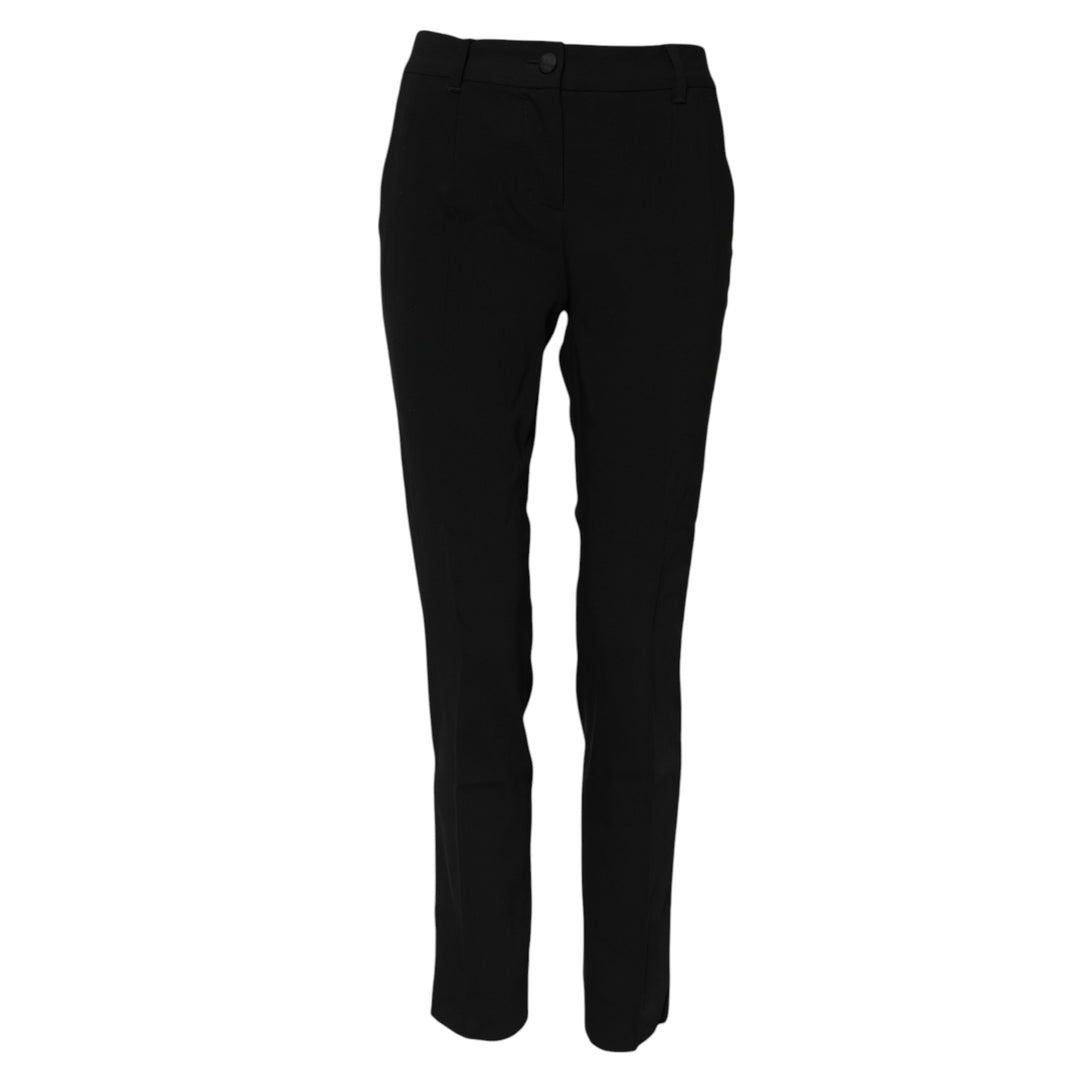 Dolce &amp; Gabbana Sample Sale Dolce &amp; Gabbana Black Wool Mid Waisted Tapered Dress Pants - | Designer outlet