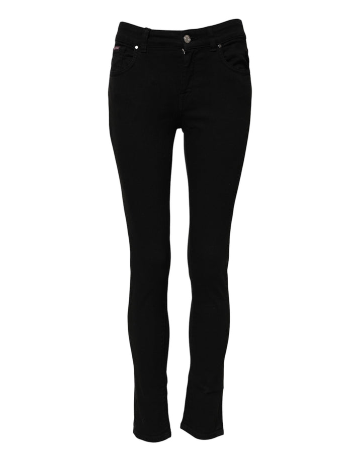Dolce &amp; Gabbana Sample Sale Dolce &amp; Gabbana Black Skinny Cotton Mid Waisted Denim Jeans - | Designer outlet