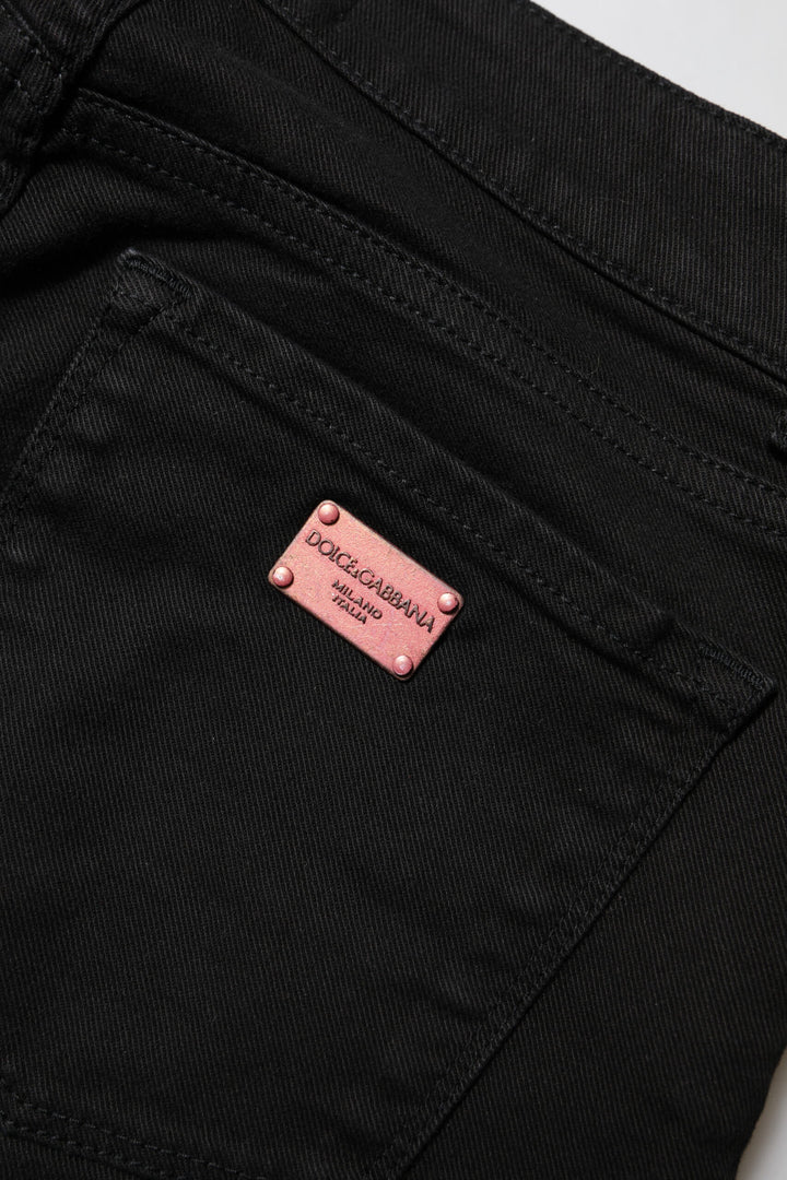 Dolce &amp; Gabbana Black Cotton Skinny Mid Waisted Denim Jeans by Dolce &amp; Gabbana outlet now on sale