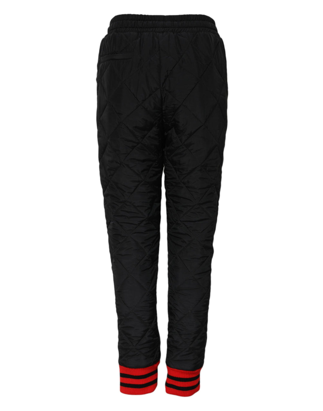 Dolce &amp; Gabbana Black Quilted Mid Waist Jogger Pants by Dolce &amp; Gabbana outlet now on sale
