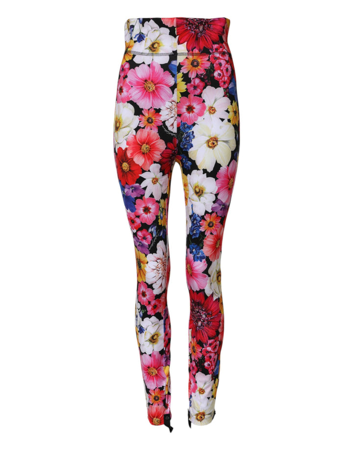 Dolce &amp; Gabbana Sample Sale Dolce &amp; Gabbana Multicolor Floral High Waist Leggings Pants - | Designer outlet