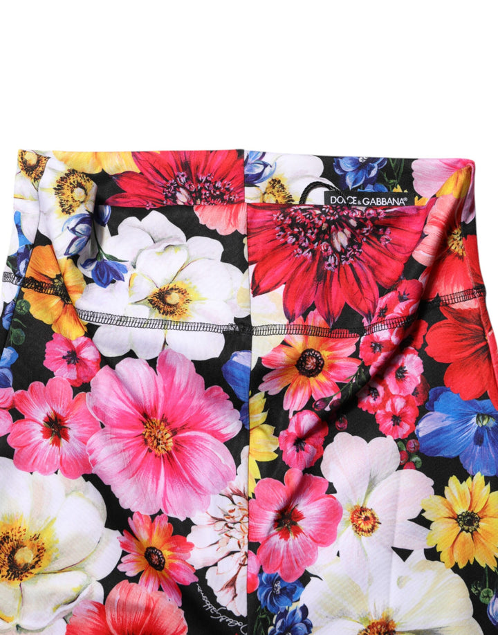 Dolce &amp; Gabbana Multicolor Floral High Waist Leggings Pants by Dolce &amp; Gabbana outlet now on sale