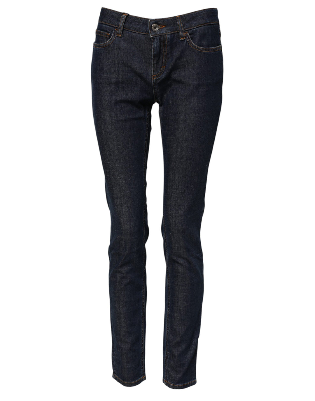 Dolce &amp; Gabbana Sample Sale Dolce &amp; Gabbana Blue Skinny Cotton Mid Waisted Denim Jeans - | Designer outlet