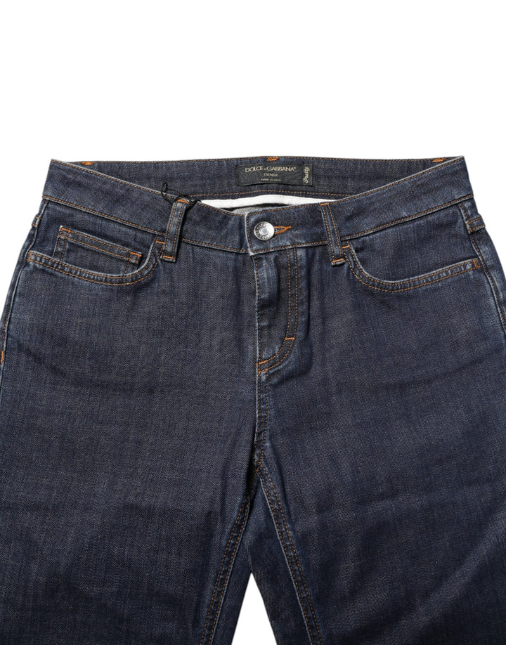 Dolce &amp; Gabbana Sample Sale Dolce &amp; Gabbana Blue Skinny Cotton Mid Waisted Denim Jeans - | Designer outlet