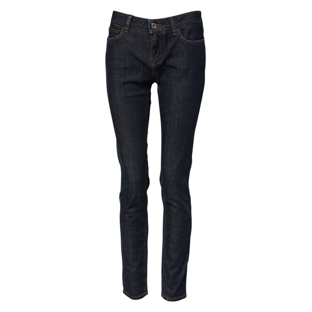 Dolce &amp; Gabbana Sample Sale Dolce &amp; Gabbana Blue Skinny Cotton Mid Waisted Denim Jeans - | Designer outlet