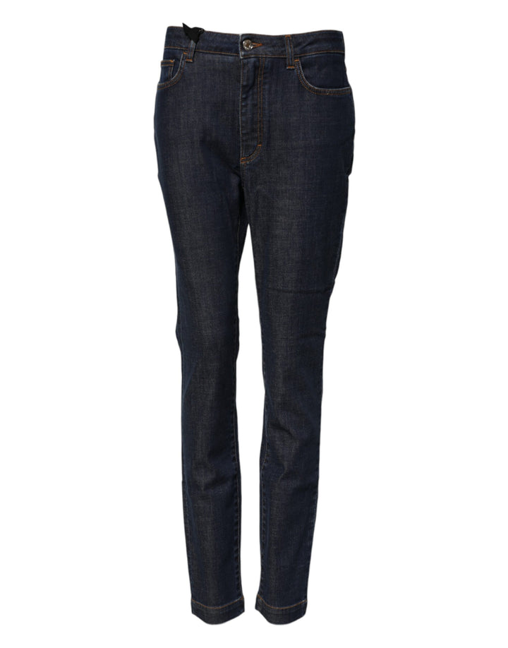 Dolce &amp; Gabbana Sample Sale Dolce &amp; Gabbana Blue Queen Patch AUDREY Mid Waist Denim Jeans - | Designer outlet