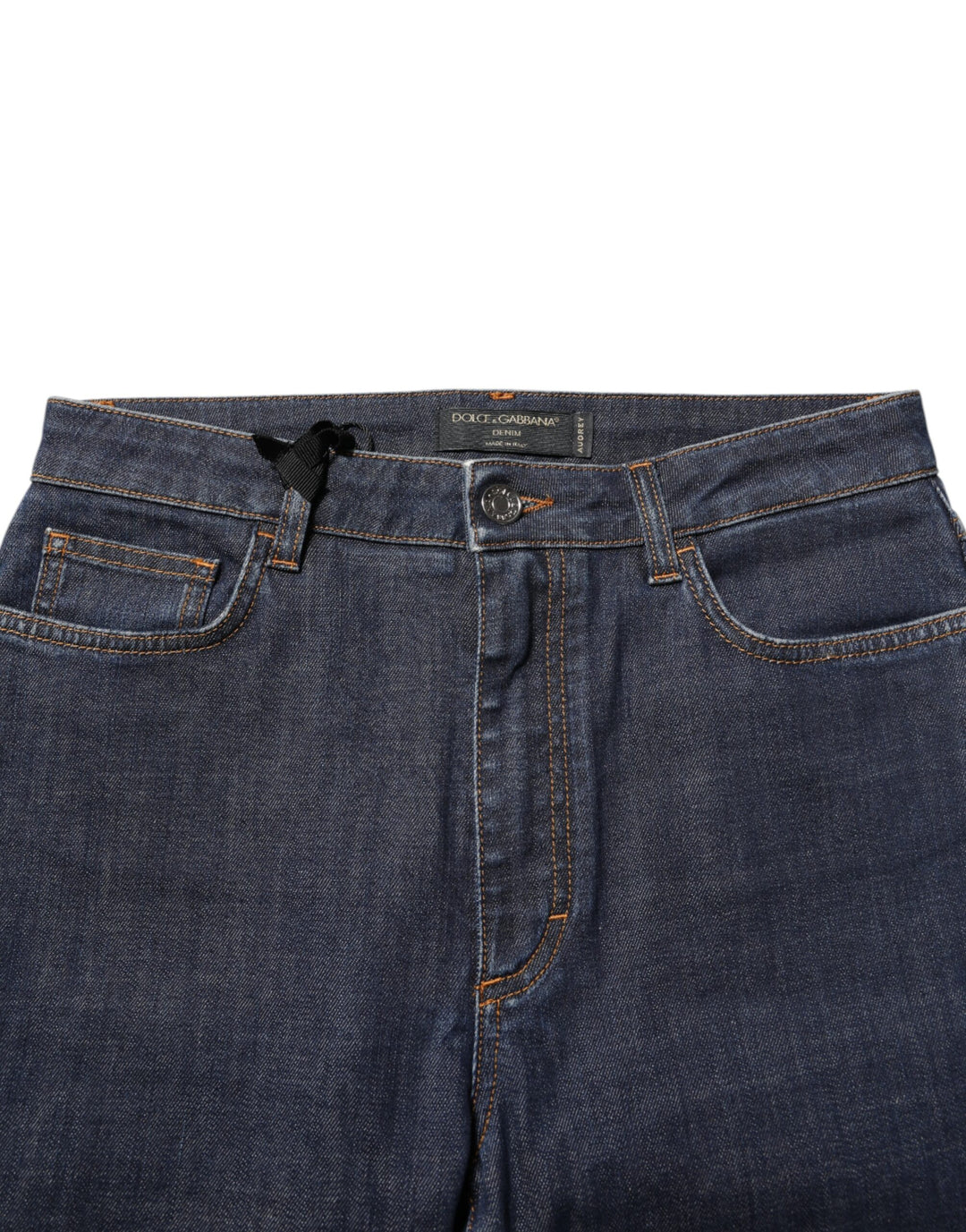 Dolce &amp; Gabbana Sample Sale Dolce &amp; Gabbana Blue Queen Patch AUDREY Mid Waist Denim Jeans - | Designer outlet