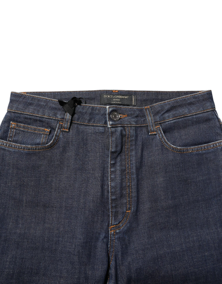 Dolce &amp; Gabbana Sample Sale Dolce &amp; Gabbana Blue Queen Patch AUDREY Mid Waist Denim Jeans - | Designer outlet