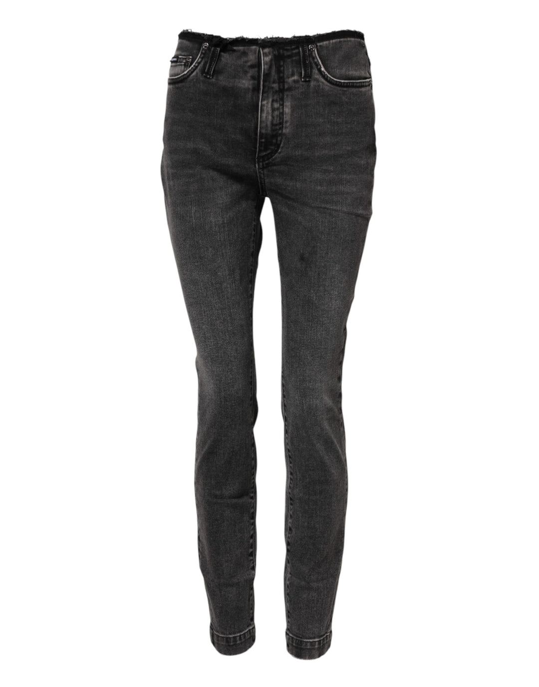 Dolce &amp; Gabbana Sample Sale Dolce &amp; Gabbana Gray Skinny Cotton Mid Waisted Denim Jeans - | Designer outlet