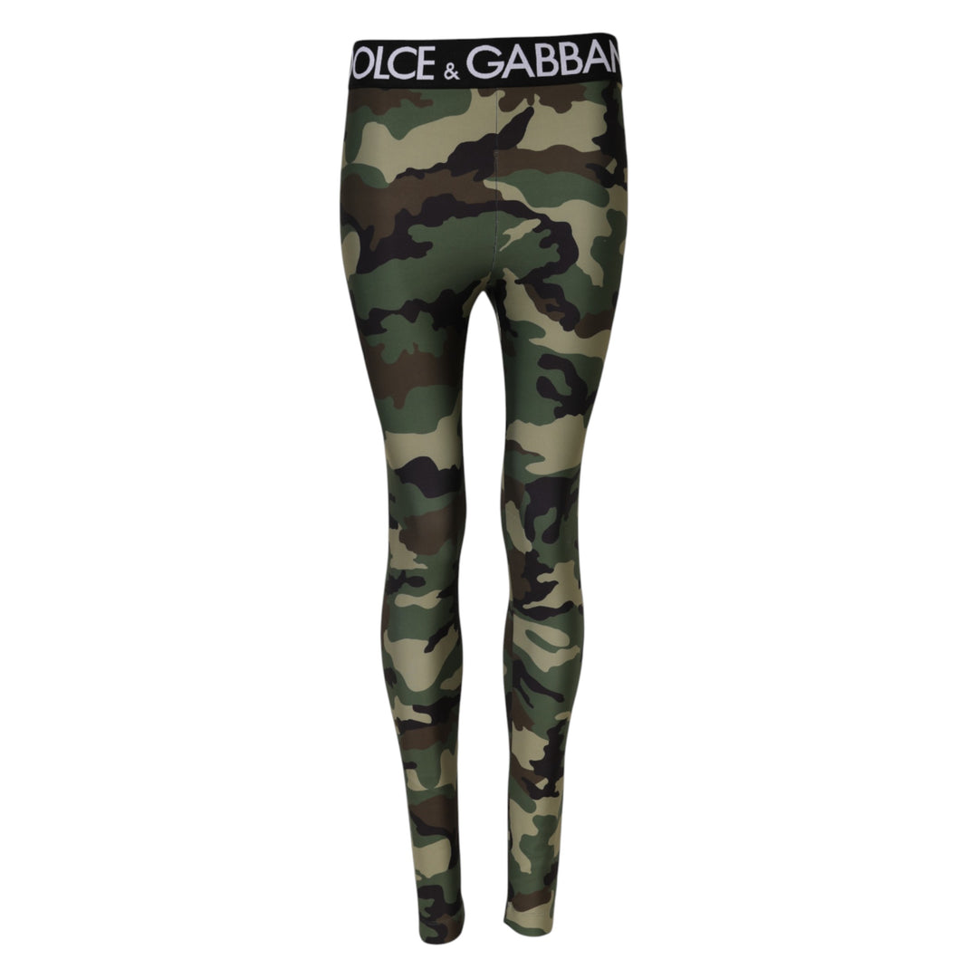 Dolce &amp; Gabbana Multicolor Camouflage DG Waist Leggings Pants by Dolce &amp; Gabbana outlet now on sale